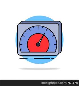 dashboard, device, speed, test, internet Flat Color Icon Vector