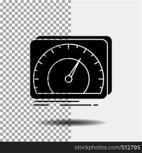 dashboard, device, speed, test, internet Glyph Icon on Transparent Background. Black Icon. Vector EPS10 Abstract Template background