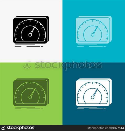 dashboard, device, speed, test, internet Icon Over Various Background. glyph style design, designed for web and app. Eps 10 vector illustration