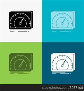 dashboard, device, speed, test, internet Icon Over Various Background. glyph style design, designed for web and app. Eps 10 vector illustration