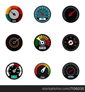 Dashboard icon set. Flat set of 9 dashboard vector icons for web design. Dashboard icon set, flat style