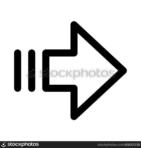 dashed arrow, icon on isolated background