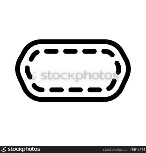 dashed frame with design, icon on isolated background