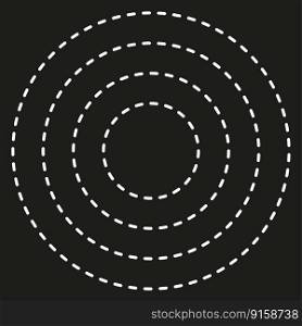 Dashed line circles. Round shape. Geometric pattern. Vector illustration. EPS 10.. Dashed line circles. Round shape. Geometric pattern. Vector illustration.