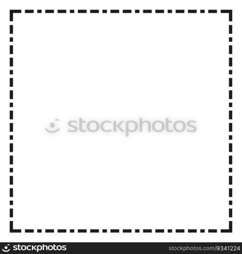 Dashed line squares. Thin and thick lines. Cut lines, square cutout forms. Vector illustration. stock image. EPS 10.. Dashed line squares. Thin and thick lines. Cut lines, square cutout forms. Vector illustration. stock image.