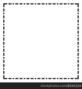 Dashed line squares. Thin and thick lines. Cut lines, square cutout forms. Vector illustration. stock image. EPS 10.. Dashed line squares. Thin and thick lines. Cut lines, square cutout forms. Vector illustration. stock image.