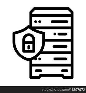 data access control database line icon vector. data access control database sign. isolated contour symbol black illustration. data access control database line icon vector illustration