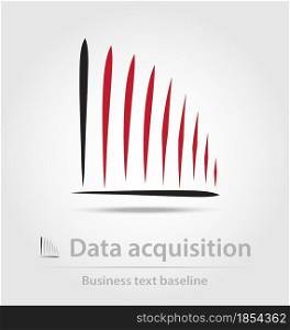 Data acquisition business icon for creative design tasks. Data acquisition business icon