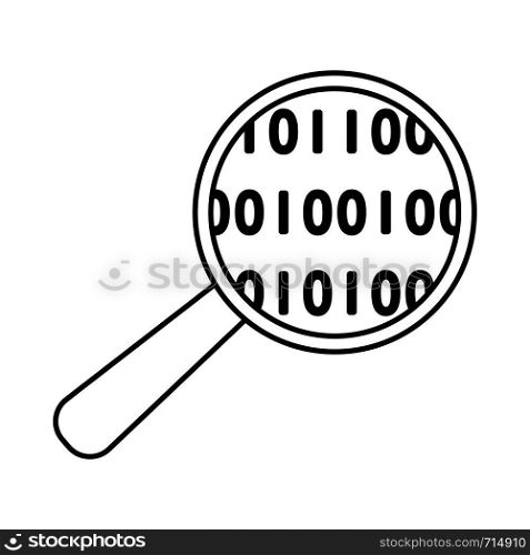 Data Analysing Icon. Outline Simple Design. Vector Illustration.