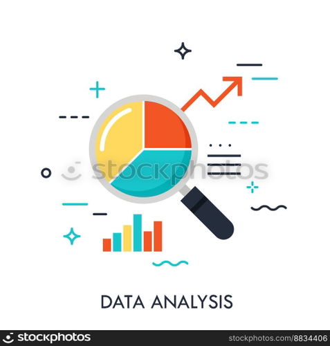 Data analysis concept vector image