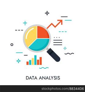 Data analysis concept vector image