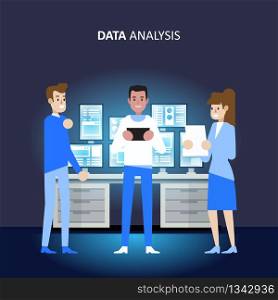 Data Analysis Research and Development. Modern Strategy Management. People Teamwork and Brainstorming Process. Tech Analyze of Media Monitoring and Statistic. Team Planning And Optimization.. Data Analysis and Research. Strategy Management