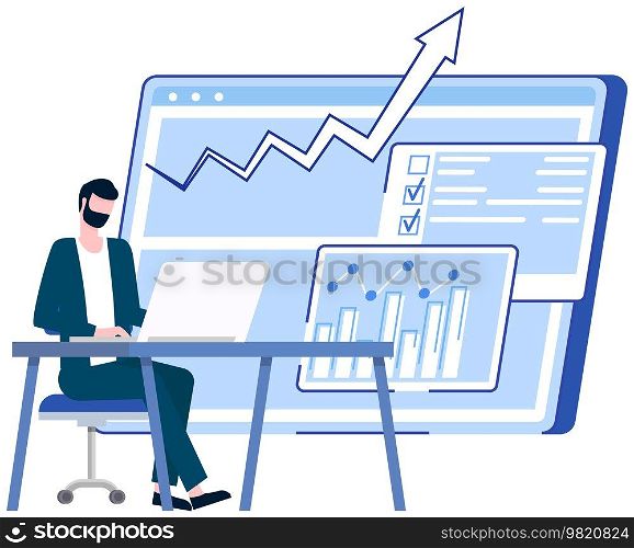 Data analysis research statistics concept. Strategy, business development. Results of statistical business research. Analyze growth of statistical indicators, income. Finance data and profit growth. Data analysis research statistics concept. Strategy, business development. Results of statistical business research