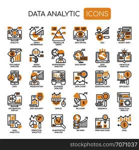 Data Analytic , Thin Line and Pixel Perfect Icons