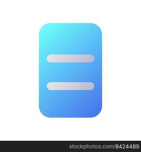 Data and storage management pixel perfect flat gradient two-color ui icon. Device memory capacity. Simple filled pictogram. GUI, UX design for mobile application. Vector isolated RGB illustration. Data and storage management pixel perfect flat gradient two-color ui icon
