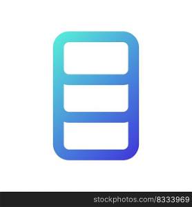 Data and storage management pixel perfect gradient linear ui icon. Cache. Device memory capacity. Line color user interface symbol. Modern style pictogram. Vector isolated outline illustration. Data and storage management pixel perfect gradient linear ui icon