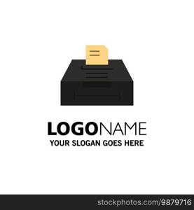 Data, Archive, Business, Information Business Logo Template. Flat Color