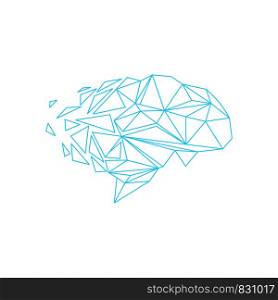 Data Brain Polygon Logo template