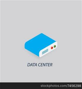 Data center data warehouse. Vector illustration .. Data center data warehouse. 