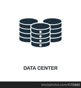 Data Center icon. Monochrome style design from big data collection. UI. Pixel perfect simple pictogram data center icon. Web design, apps, software, print usage.. Data Center icon. Monochrome style design from big data icon collection. UI. Pixel perfect simple pictogram data center icon. Web design, apps, software, print usage.