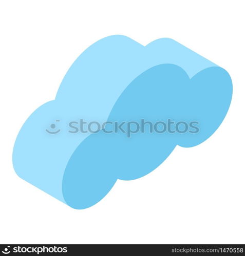 Data cloud icon. Isometric of data cloud vector icon for web design isolated on white background. Data cloud icon, isometric style