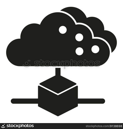 Data cloud icon simple vector. Block chain. Finance network. Data cloud icon simple vector. Block chain