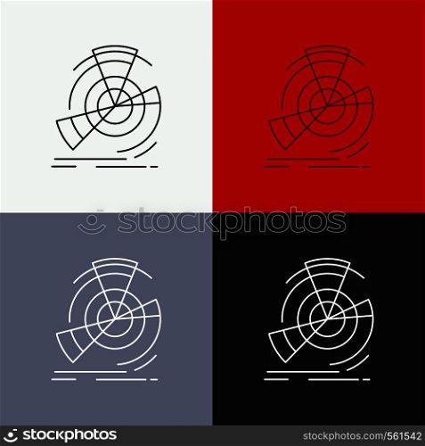 Data, diagram, performance, point, reference Icon Over Various Background. Line style design, designed for web and app. Eps 10 vector illustration. Vector EPS10 Abstract Template background