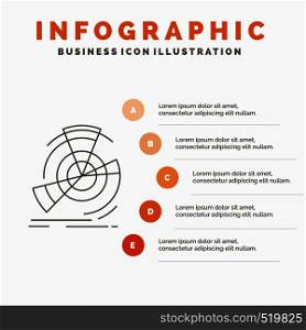 Data, diagram, performance, point, reference Infographics Template for Website and Presentation. Line Gray icon with Orange infographic style vector illustration. Vector EPS10 Abstract Template background