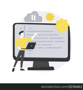 Data entry services abstract concept vector illustration. Database management service, data entry outsource company, remote professional operator, structured information abstract metaphor.. Data entry services abstract concept vector illustration.