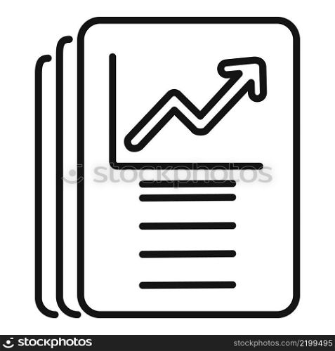 Data file graph icon outline vector. Document report. Graphic chart. Data file graph icon outline vector. Document report