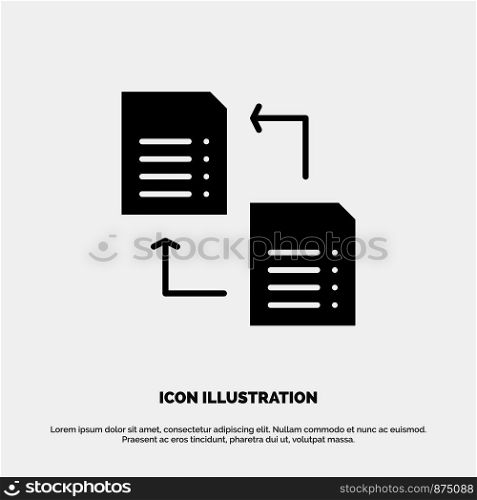 Data, File, Share, Science solid Glyph Icon vector