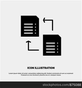 Data, File, Share, Science solid Glyph Icon vector