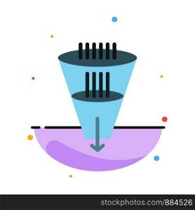 Data, Filter, Filtering, Filtration, Funnel Abstract Flat Color Icon Template