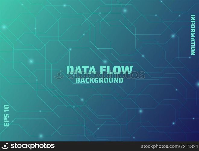 Data flow background modern design line complex style with light flow. vector illustration