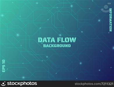 Data flow background modern design line complex style with light flow. vector illustration