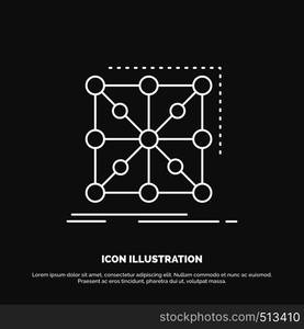 Data, framework, App, cluster, complex Icon. Line vector symbol for UI and UX, website or mobile application. Vector EPS10 Abstract Template background