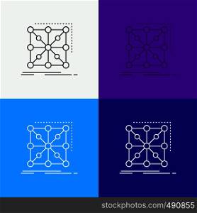 Data, framework, App, cluster, complex Icon Over Various Background. Line style design, designed for web and app. Eps 10 vector illustration. Vector EPS10 Abstract Template background