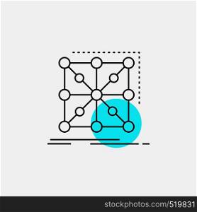 Data, framework, App, cluster, complex Line Icon. Vector EPS10 Abstract Template background