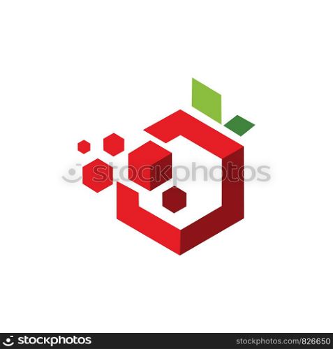 Data Fruit Logo template