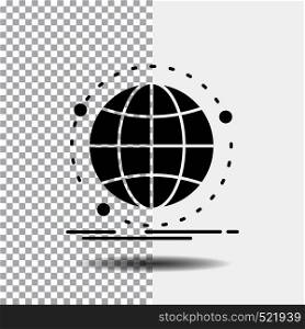 Data, global, internet, network, web Glyph Icon on Transparent Background. Black Icon. Vector EPS10 Abstract Template background