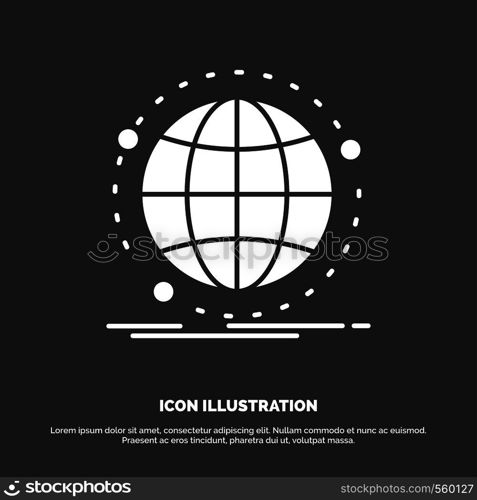 Data, global, internet, network, web Icon. glyph vector symbol for UI and UX, website or mobile application. Vector EPS10 Abstract Template background