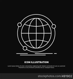 Data, global, internet, network, web Icon. Line vector symbol for UI and UX, website or mobile application. Vector EPS10 Abstract Template background