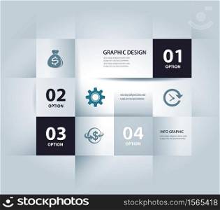data infographics tab paper index template. Vector illustration abstract background. Can be used for workflow layout, business step, banner, web design.