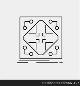 Data, infrastructure, network, matrix, grid Line Icon. Vector isolated illustration. Vector EPS10 Abstract Template background