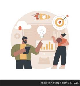 Data initiative abstract concept vector illustration. Open platform, information initiative, metadata study, data driven startup, research and development, privacy policy abstract metaphor.. Data initiative abstract concept vector illustration.