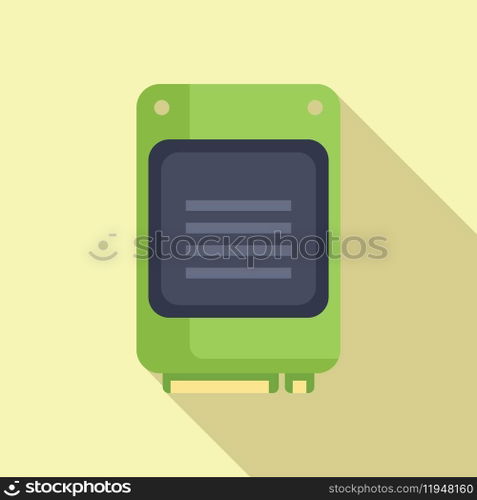Data memory solid icon flat vector. MB archive. Terabyte machine computer. Data memory solid icon flat vector. MB archive