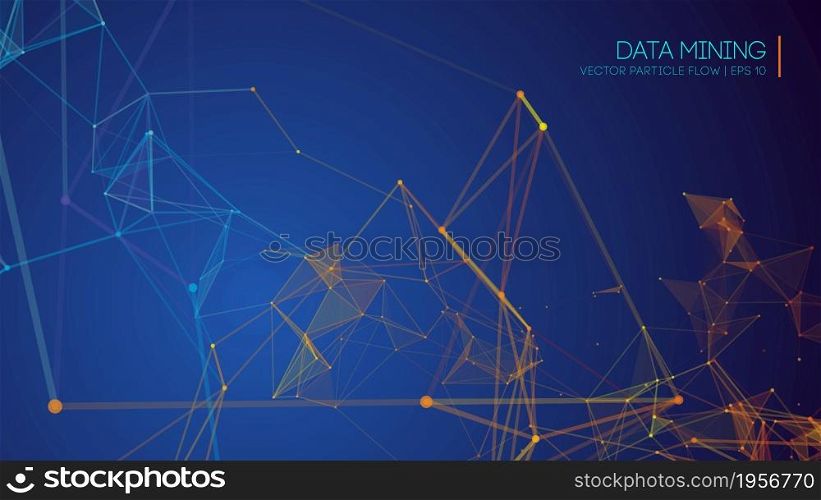 Data mining and management. Big data abstract vector illustration. Technology background .. Data mining and management. Big data abstract vector illustration. Technology background blue.