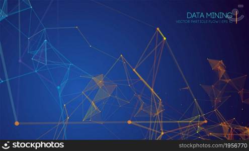 Data mining and management. Big data abstract vector illustration. Technology background .. Data mining and management. Big data abstract vector illustration. Technology background blue.