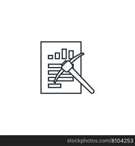 Data mining creative icon from artificial Vector Image