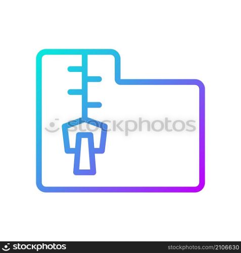 Data mining file archive gradient linear vector icon. Keeping virtual information. Digital data storage tool. Thin line color symbol. Modern style pictogram. Vector isolated outline drawing. Data mining file archive gradient linear vector icon